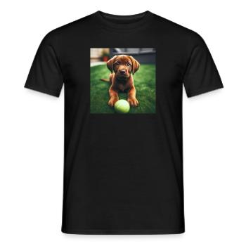 Brown Labby - Männer T-Shirt - Schwarz - Vorne - AI Model Male 178 light (178cm)