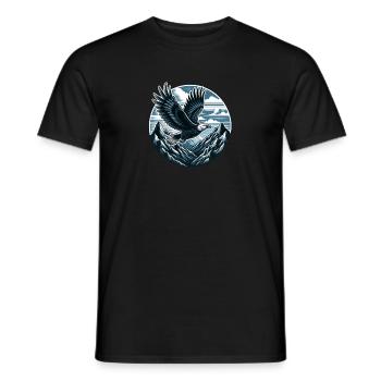 Aigle majestueux - T-shirt homme - noir - Devant - AI Model Male 178 light (178cm)