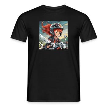 ma régulière rousse - T-shirt homme - noir - Devant - AI Model Male 178 light (178cm)