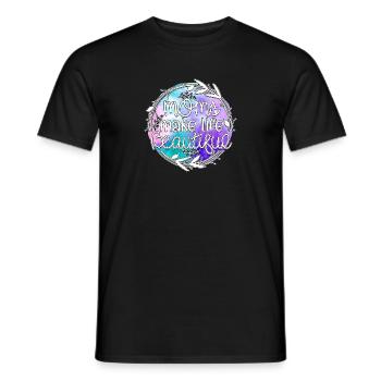 Moms Make Life Beautiful - Men's T-Shirt - black - Front - AI Model Male 178 light (178cm)