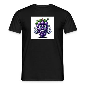 Grapes - Men's T-Shirt - black - Front - AI Model Male 178 light (178cm)
