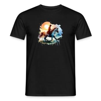 Cowboy Styles - Men's T-Shirt - black - Front - AI Model Male 178 light (178cm)