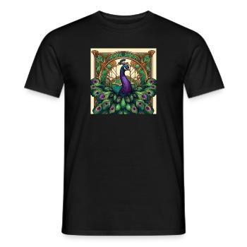 Schöner Pfau - Männer T-Shirt - Schwarz - Vorne - AI Model Male 178 light (178cm)