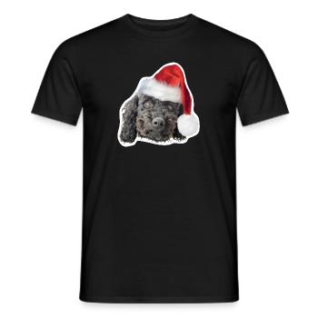 Weihnachts Pudel - Männer T-Shirt - Schwarz - Vorne - AI Model Male 178 light (178cm)