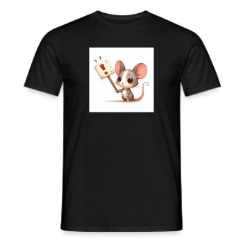 Die Aufmerksamkeits Maus - Männer T-Shirt - Schwarz - Vorne - AI Model Male 178 light (178cm)