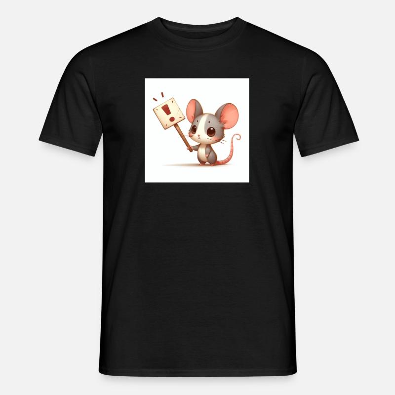 Die Aufmerksamkeits Maus - Männer T-Shirt - Schwarz