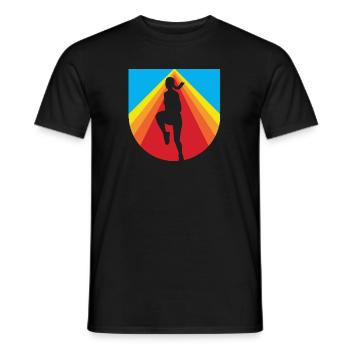 Aérobic Fitness Aérobie - T-shirt homme - noir - Devant - AI Model Male 178 light (178cm)