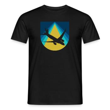 Flugzeug Pilot Luftfahrt - Männer T-Shirt - Schwarz - Vorne - AI Model Male 178 light (178cm)