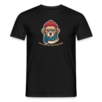 Too cool for the dog park - Men's T-Shirt - black - Front - AI Model Male 178 light (178cm)