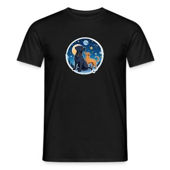 Friends Under the Stars - Men's T-Shirt - black - Front - AI Model Male 178 light (178cm)