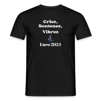 Shout, support, vibrate - Men's T-Shirt - black - Front - AI Model Male 178 light (178cm)