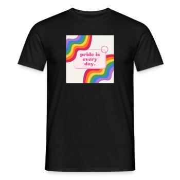 Pride is every Day - Männer T-Shirt - Schwarz - Vorne - AI Model Male 178 light (178cm)