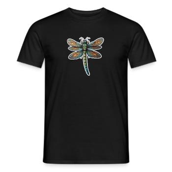 Colorful Dragonfly - Men's T-Shirt - black - Front - AI Model Male 178 light (178cm)