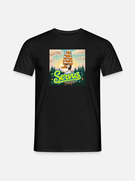 Servus meine Enteeen - Männer T-Shirt - Schwarz