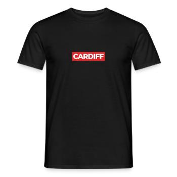 Cardiff, Gift Ideas - Men's T-Shirt - black - Front - AI Model Male 178 light (178cm)