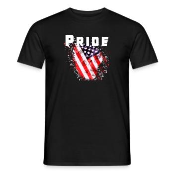 American Pride - Männer T-Shirt - Schwarz - Vorne - AI Model Male 178 light (178cm)