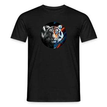 La force sauvage et libre du tigre - T-shirt homme - noir - Devant - AI Model Male 178 light (178cm)