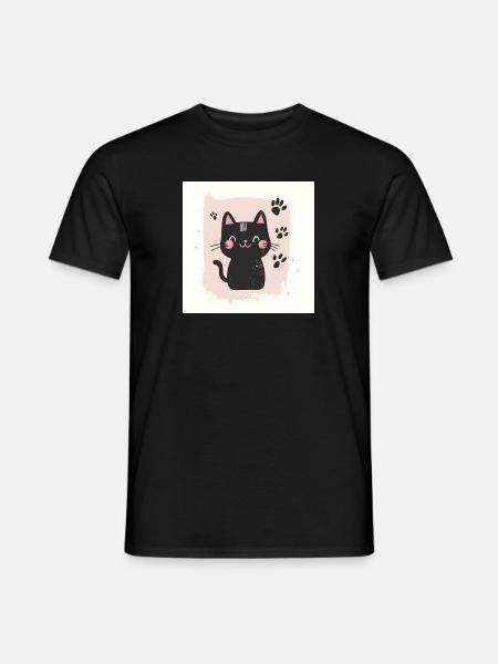 POD Cat Imprint 4 - Men's T-Shirt - black
