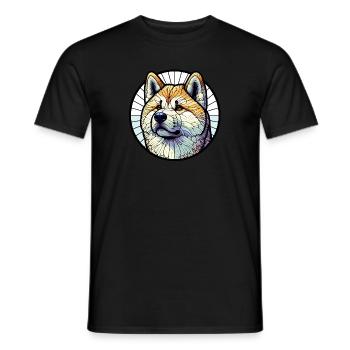 Akita Inu - Men's T-Shirt - black - Front - AI Model Male 178 light (178cm)