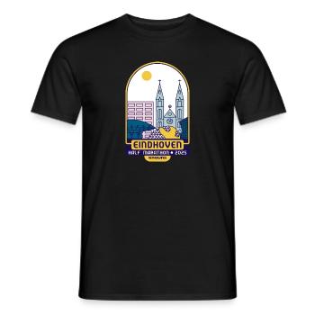 Eindhoven, Half Marathon – 2025 - Netherlands - Men's T-Shirt - black - Front - AI Model Male 178 light (178cm)