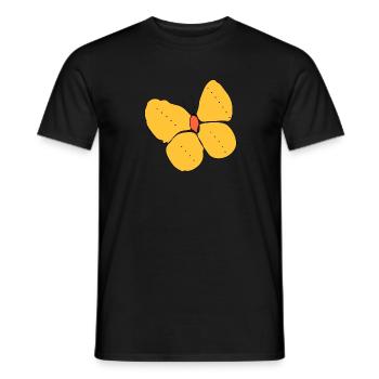 Ein Gelber Schmetterling - Männer T-Shirt - Schwarz - Vorne - AI Model Male 178 light (178cm)