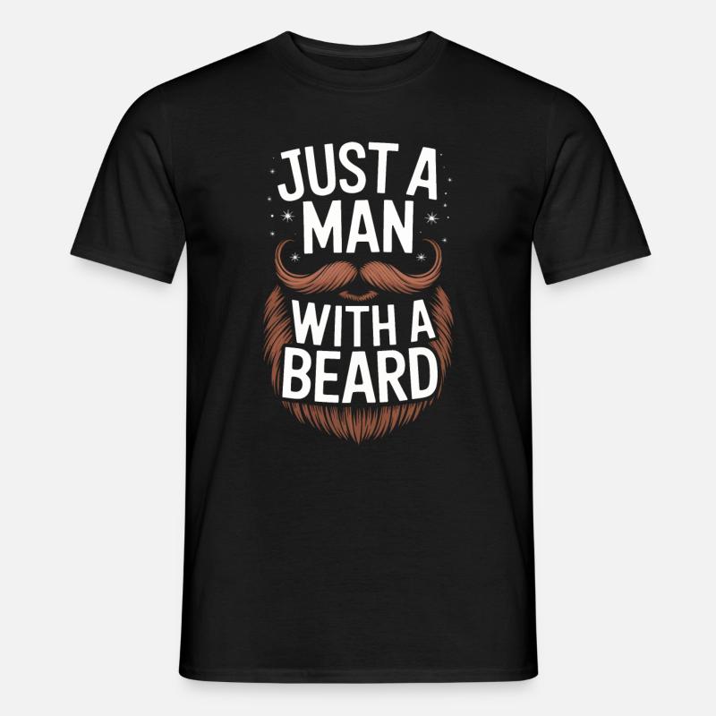 Bart Schnurrbart Bärtige Männer - Männer T-Shirt - Schwarz