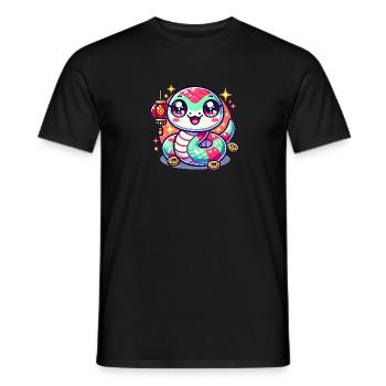Snake - Men's T-Shirt - black - Front - AI Model Male 178 light (178cm)