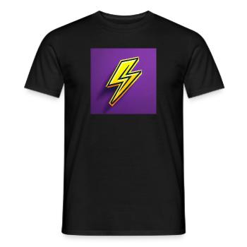 Strong lightning bolt symbol - Men's T-Shirt - black - Front - AI Model Male 178 light (178cm)