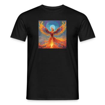 Rise of the Phoenix - Männer T-Shirt - Schwarz - Vorne - AI Model Male 178 light (178cm)