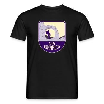 Via Dinarica – Long-Distance Trail - Männer T-Shirt - Schwarz - Vorne - AI Model Male 178 light (178cm)