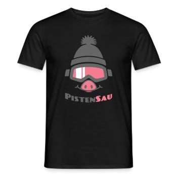 PistenSau (Rüssel-Edition) - Männer T-Shirt - Schwarz - Vorne - AI Model Male 178 light (178cm)