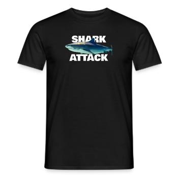Shark Attack - Hai T-Shirt - Männer T-Shirt - Schwarz - Vorne - AI Model Male 178 light (178cm)