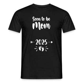 Mom Soon To Be Mommy 2025 Mother Pregnant Kids Mot - Men's T-Shirt - black - Front - AI Model Male 178 light (178cm)