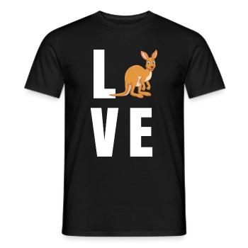 kangourou - T-shirt homme - noir - Devant - AI Model Male 178 light (178cm)