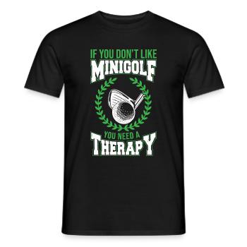 Geschenk für Minigolfspieler - Männer T-Shirt - Schwarz - Vorne - AI Model Male 178 light (178cm)