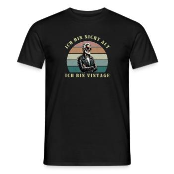 Ich bin nicht Alt ich bin Vintage - Männer T-Shirt - Schwarz - Vorne - AI Model Male 178 light (178cm)