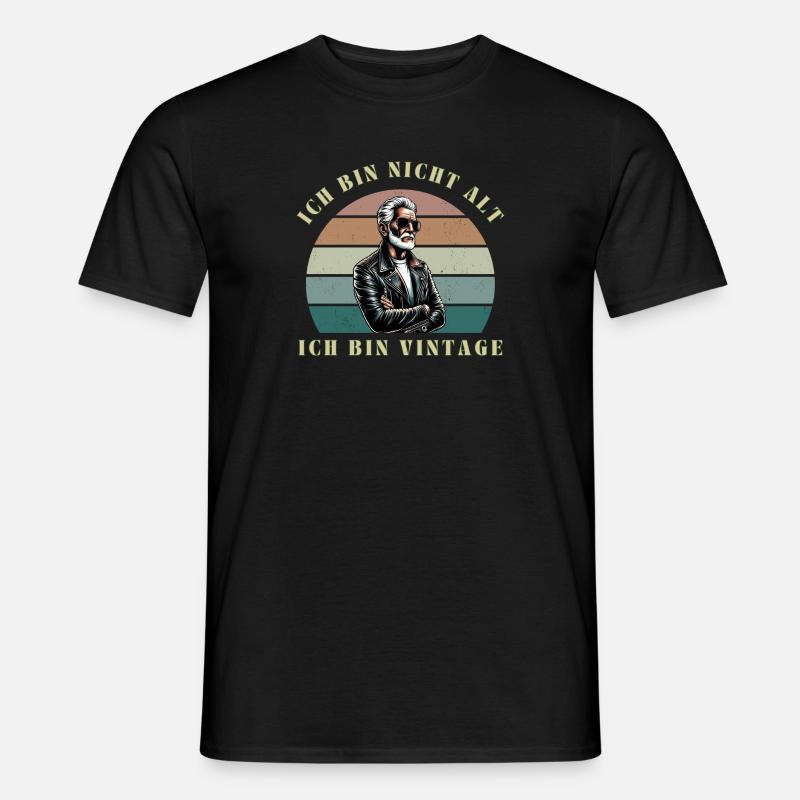 Ich bin nicht Alt ich bin Vintage - Männer T-Shirt - Schwarz