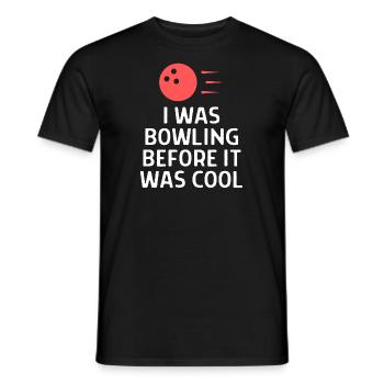 Bowling Sayings Bowling Bowler Skittles Gift - Men's T-Shirt - black - Front - AI Model Male 178 light (178cm)