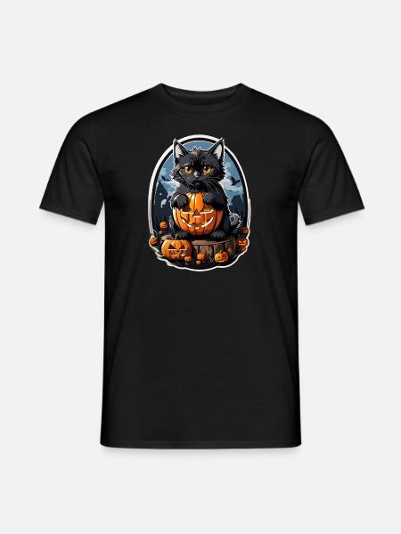 Chats Halloween ! - T-shirt homme - noir