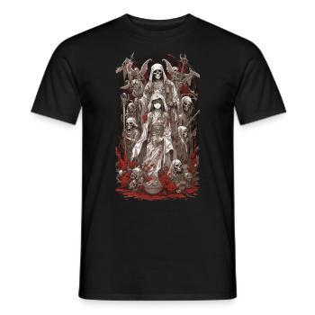 Okkultes Anime Gothic Streetwear Design - Männer T-Shirt - Schwarz - Vorne - AI Model Male 178 light (178cm)
