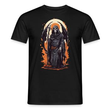 Ailé Grim Reaper Halloween horreur gothique - T-shirt homme - noir - Devant - AI Model Male 178 light (178cm)