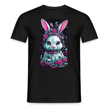 Gothic Pastel Bunny Okkult Niedlich Design - Männer T-Shirt - Schwarz - Vorne - AI Model Male 178 light (178cm)