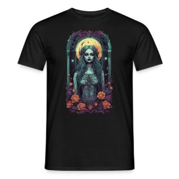 Okkultes Vintage Goth Girl Dunkle Ästhetik - Männer T-Shirt - Schwarz - Vorne - AI Model Male 178 light (178cm)