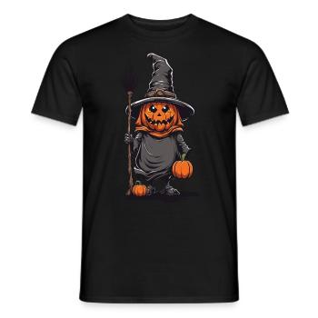 Sorcière citrouille fantôme Halloween Magic Design - T-shirt homme - noir - Devant - AI Model Male 178 light (178cm)