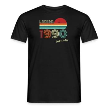 Legend 1990's Birthday Shirt Gift Anniversary - Men's T-Shirt - black - Front - AI Model Male 178 light (178cm)