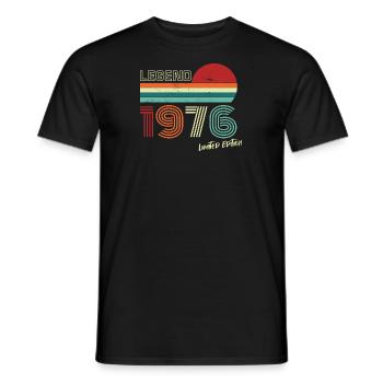 Legend 1976 Birthday Shirt Gift Anniversary - Men's T-Shirt - black - Front - AI Model Male 178 light (178cm)