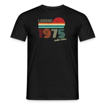 Legend 1975 Birthday Shirt Gift Anniversary - Men's T-Shirt - black - Front - AI Model Male 178 light (178cm)
