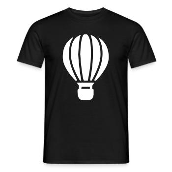 Une montgolfière - T-shirt homme - noir - Devant - AI Model Male 178 light (178cm)