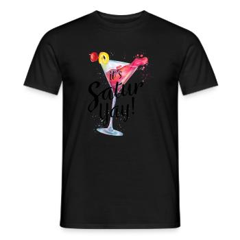 IT`S SATUR YAY ! - Männer T-Shirt - Schwarz - Vorne - AI Model Male 178 light (178cm)