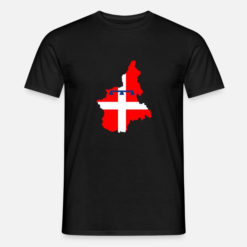 Piemont Italien - Männer T-Shirt - Schwarz